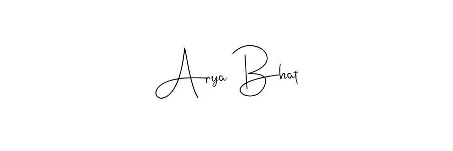 Make a beautiful signature design for name Arya Bhat. Use this online signature maker to create a handwritten signature for free. Arya Bhat signature style 4 images and pictures png