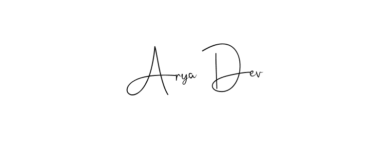 Similarly Andilay-7BmLP is the best handwritten signature design. Signature creator online .You can use it as an online autograph creator for name Arya Dev. Arya Dev signature style 4 images and pictures png