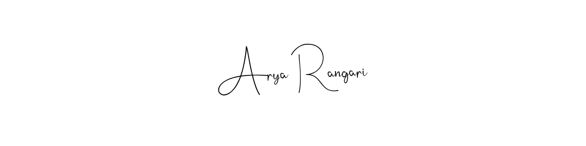 Make a beautiful signature design for name Arya Rangari. With this signature (Andilay-7BmLP) style, you can create a handwritten signature for free. Arya Rangari signature style 4 images and pictures png