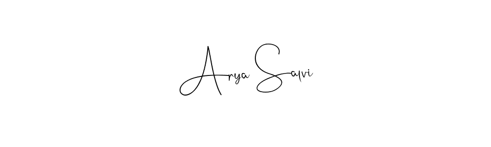 Use a signature maker to create a handwritten signature online. With this signature software, you can design (Andilay-7BmLP) your own signature for name Arya Salvi. Arya Salvi signature style 4 images and pictures png