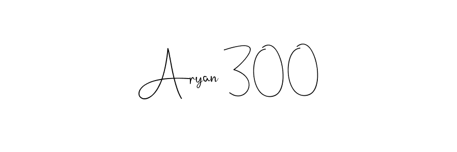 Use a signature maker to create a handwritten signature online. With this signature software, you can design (Andilay-7BmLP) your own signature for name Aryan 300. Aryan 300 signature style 4 images and pictures png