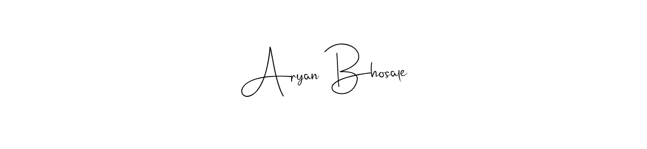 Create a beautiful signature design for name Aryan Bhosale. With this signature (Andilay-7BmLP) fonts, you can make a handwritten signature for free. Aryan Bhosale signature style 4 images and pictures png