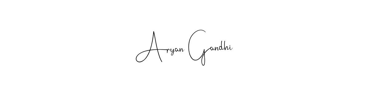You should practise on your own different ways (Andilay-7BmLP) to write your name (Aryan Gandhi) in signature. don't let someone else do it for you. Aryan Gandhi signature style 4 images and pictures png