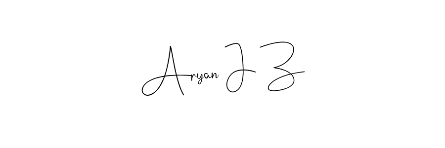 This is the best signature style for the Aryan J Z name. Also you like these signature font (Andilay-7BmLP). Mix name signature. Aryan J Z signature style 4 images and pictures png