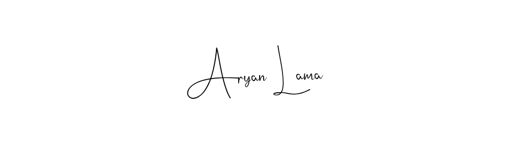 Use a signature maker to create a handwritten signature online. With this signature software, you can design (Andilay-7BmLP) your own signature for name Aryan Lama. Aryan Lama signature style 4 images and pictures png