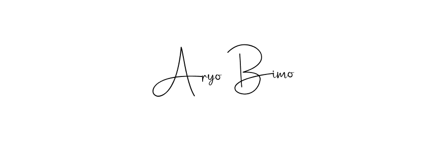 You should practise on your own different ways (Andilay-7BmLP) to write your name (Aryo Bimo) in signature. don't let someone else do it for you. Aryo Bimo signature style 4 images and pictures png