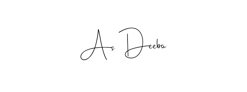 Andilay-7BmLP is a professional signature style that is perfect for those who want to add a touch of class to their signature. It is also a great choice for those who want to make their signature more unique. Get As Deeba name to fancy signature for free. As Deeba signature style 4 images and pictures png