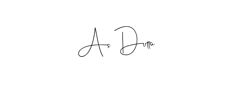 Also You can easily find your signature by using the search form. We will create As Dutta name handwritten signature images for you free of cost using Andilay-7BmLP sign style. As Dutta signature style 4 images and pictures png