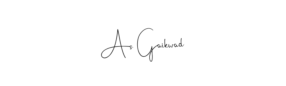 This is the best signature style for the As Gaikwad name. Also you like these signature font (Andilay-7BmLP). Mix name signature. As Gaikwad signature style 4 images and pictures png