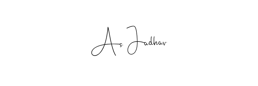 You should practise on your own different ways (Andilay-7BmLP) to write your name (As Jadhav) in signature. don't let someone else do it for you. As Jadhav signature style 4 images and pictures png