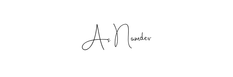 Design your own signature with our free online signature maker. With this signature software, you can create a handwritten (Andilay-7BmLP) signature for name As Namdev. As Namdev signature style 4 images and pictures png