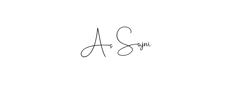 Design your own signature with our free online signature maker. With this signature software, you can create a handwritten (Andilay-7BmLP) signature for name As Sajni. As Sajni signature style 4 images and pictures png