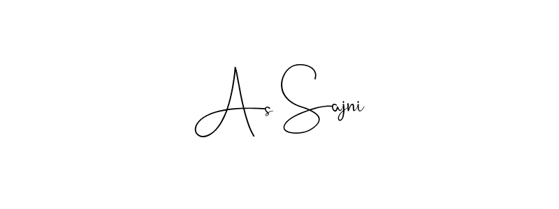 if you are searching for the best signature style for your name As Sajni. so please give up your signature search. here we have designed multiple signature styles  using Andilay-7BmLP. As Sajni signature style 4 images and pictures png