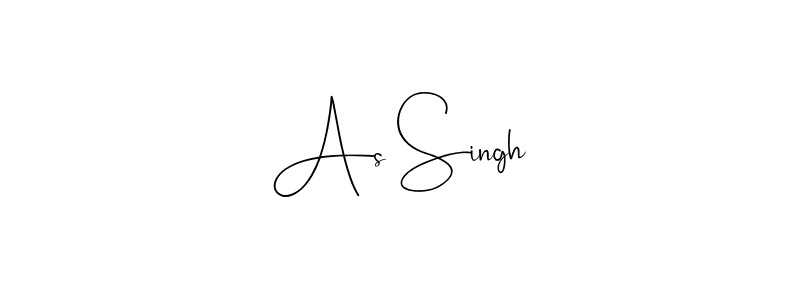 Make a beautiful signature design for name As Singh. Use this online signature maker to create a handwritten signature for free. As Singh signature style 4 images and pictures png