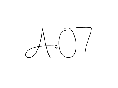 Design your own signature with our free online signature maker. With this signature software, you can create a handwritten (Andilay-7BmLP) signature for name As07. As07 signature style 4 images and pictures png
