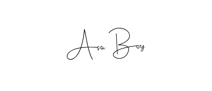 Make a beautiful signature design for name Asa Boy. With this signature (Andilay-7BmLP) style, you can create a handwritten signature for free. Asa Boy signature style 4 images and pictures png