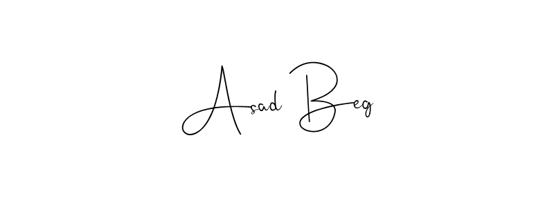 How to make Asad Beg name signature. Use Andilay-7BmLP style for creating short signs online. This is the latest handwritten sign. Asad Beg signature style 4 images and pictures png