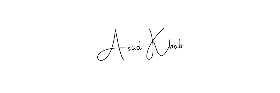 Andilay-7BmLP is a professional signature style that is perfect for those who want to add a touch of class to their signature. It is also a great choice for those who want to make their signature more unique. Get Asad Khab name to fancy signature for free. Asad Khab signature style 4 images and pictures png