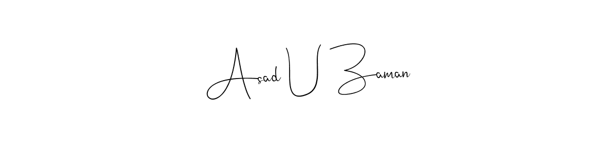 Also we have Asad U Zaman name is the best signature style. Create professional handwritten signature collection using Andilay-7BmLP autograph style. Asad U Zaman signature style 4 images and pictures png
