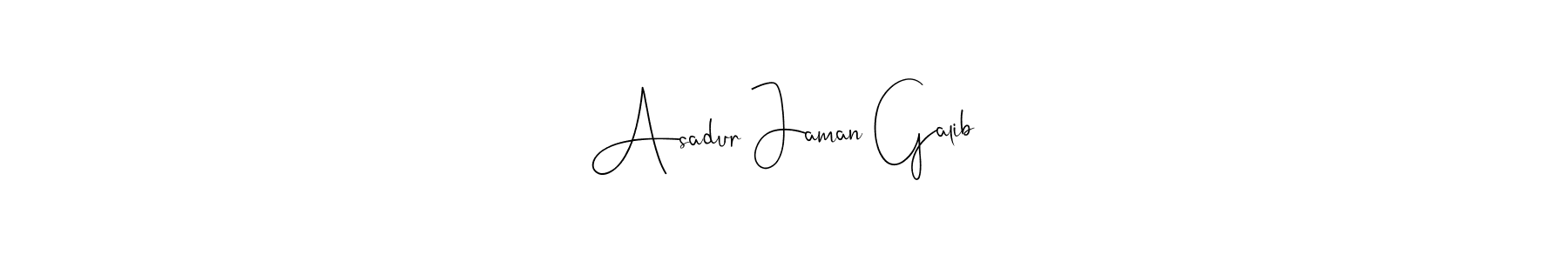 The best way (Andilay-7BmLP) to make a short signature is to pick only two or three words in your name. The name Asadur Jaman Galib include a total of six letters. For converting this name. Asadur Jaman Galib signature style 4 images and pictures png