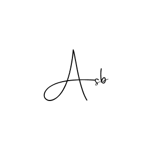 Make a beautiful signature design for name Asb. With this signature (Andilay-7BmLP) style, you can create a handwritten signature for free. Asb signature style 4 images and pictures png