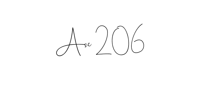How to make Asc 206 name signature. Use Andilay-7BmLP style for creating short signs online. This is the latest handwritten sign. Asc 206 signature style 4 images and pictures png