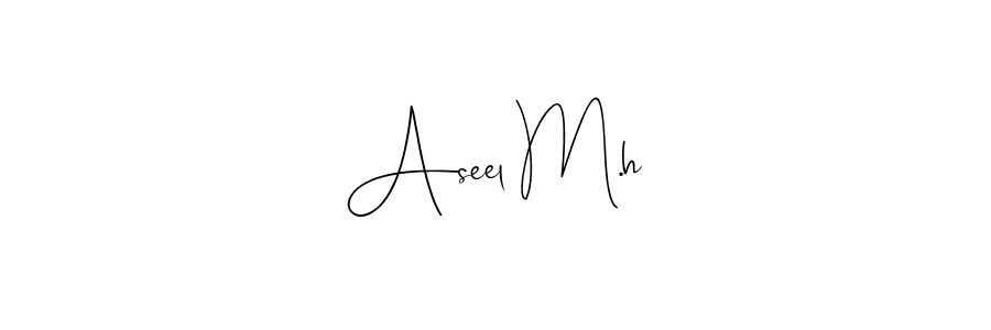 See photos of Aseel M.h official signature by Spectra . Check more albums & portfolios. Read reviews & check more about Andilay-7BmLP font. Aseel M.h signature style 4 images and pictures png