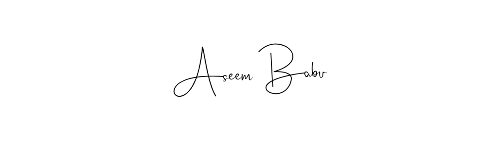 You should practise on your own different ways (Andilay-7BmLP) to write your name (Aseem Babu) in signature. don't let someone else do it for you. Aseem Babu signature style 4 images and pictures png