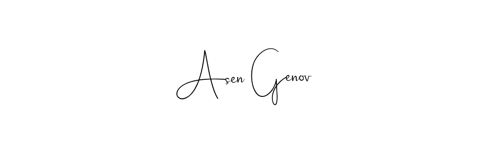 You should practise on your own different ways (Andilay-7BmLP) to write your name (Asen Genov) in signature. don't let someone else do it for you. Asen Genov signature style 4 images and pictures png