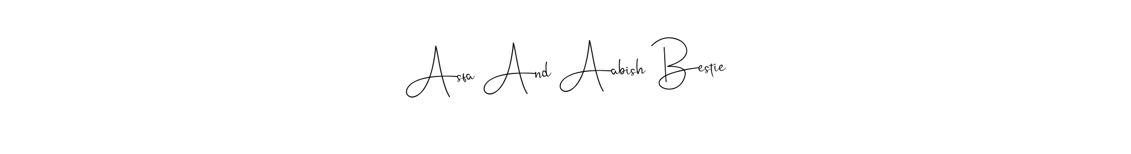 Also we have Asfa And Aabish Bestie name is the best signature style. Create professional handwritten signature collection using Andilay-7BmLP autograph style. Asfa And Aabish Bestie signature style 4 images and pictures png