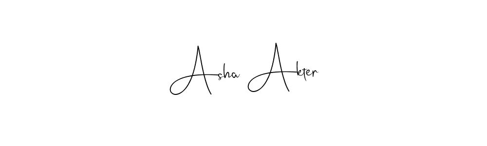 Make a beautiful signature design for name Asha Akter. With this signature (Andilay-7BmLP) style, you can create a handwritten signature for free. Asha Akter signature style 4 images and pictures png