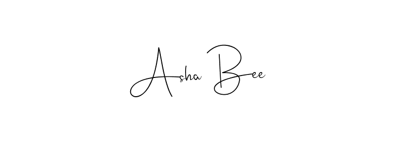 Also we have Asha Bee name is the best signature style. Create professional handwritten signature collection using Andilay-7BmLP autograph style. Asha Bee signature style 4 images and pictures png