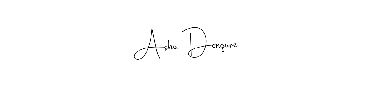 How to make Asha Dongare name signature. Use Andilay-7BmLP style for creating short signs online. This is the latest handwritten sign. Asha Dongare signature style 4 images and pictures png
