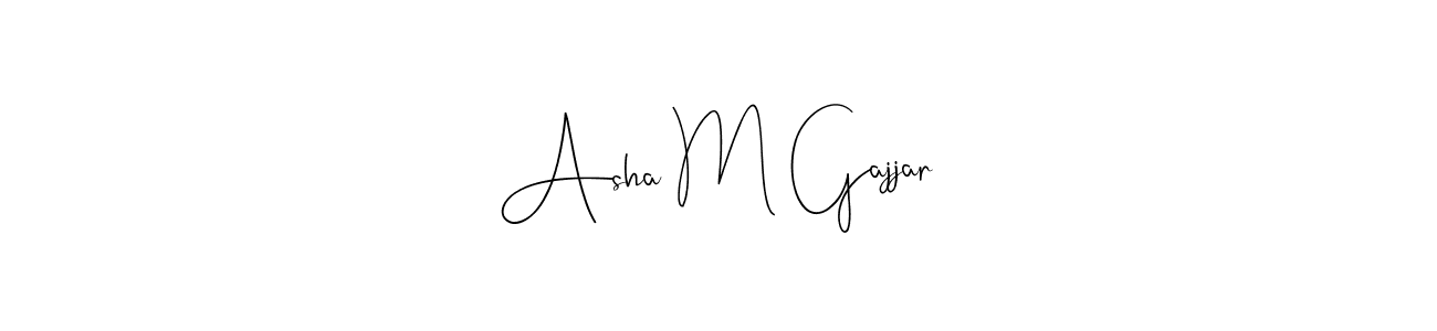 Make a beautiful signature design for name Asha M Gajjar. Use this online signature maker to create a handwritten signature for free. Asha M Gajjar signature style 4 images and pictures png