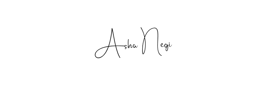 Make a beautiful signature design for name Asha Negi. With this signature (Andilay-7BmLP) style, you can create a handwritten signature for free. Asha Negi signature style 4 images and pictures png