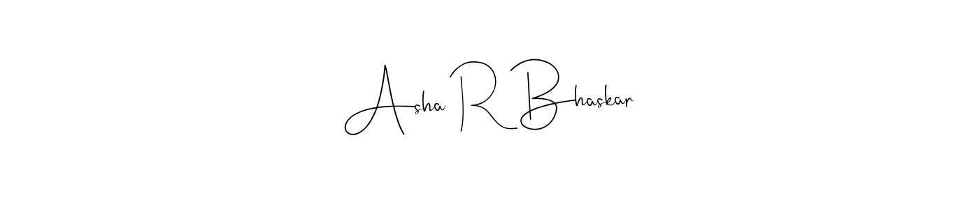 if you are searching for the best signature style for your name Asha R Bhaskar. so please give up your signature search. here we have designed multiple signature styles  using Andilay-7BmLP. Asha R Bhaskar signature style 4 images and pictures png