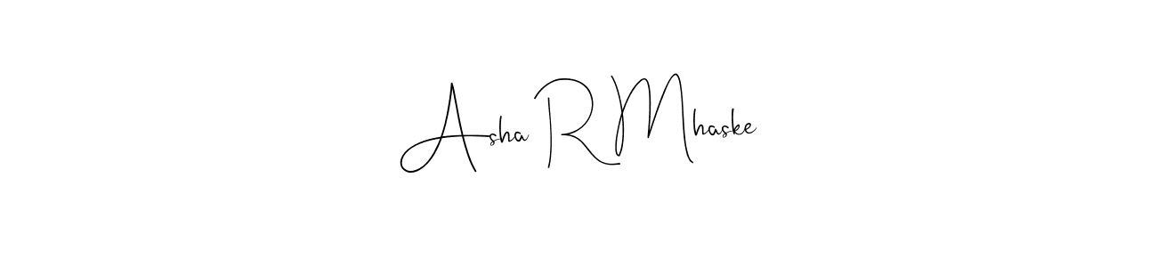 See photos of Asha R Mhaske official signature by Spectra . Check more albums & portfolios. Read reviews & check more about Andilay-7BmLP font. Asha R Mhaske signature style 4 images and pictures png