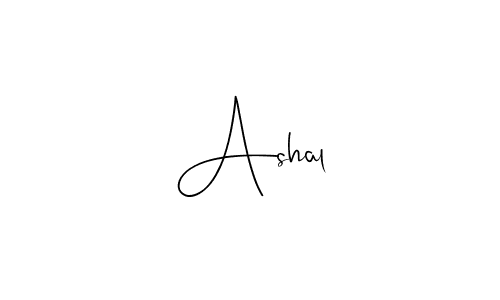 Design your own signature with our free online signature maker. With this signature software, you can create a handwritten (Andilay-7BmLP) signature for name Ashal. Ashal signature style 4 images and pictures png