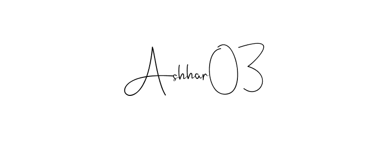 Use a signature maker to create a handwritten signature online. With this signature software, you can design (Andilay-7BmLP) your own signature for name Ashhar03. Ashhar03 signature style 4 images and pictures png