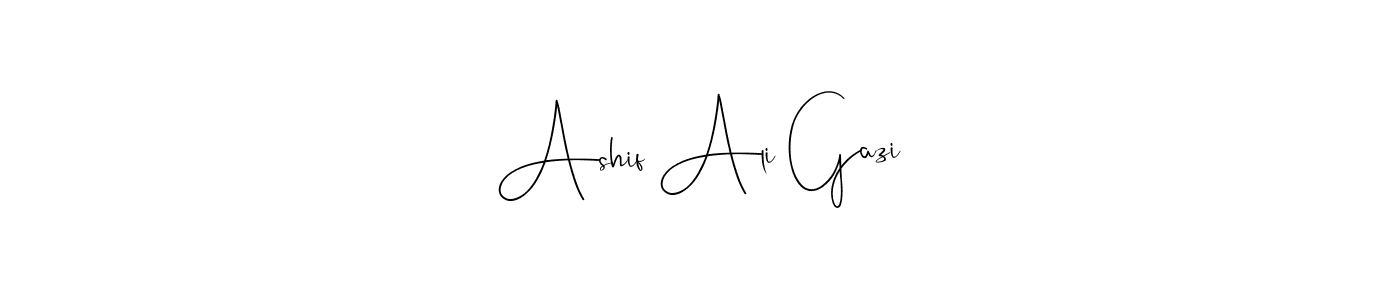 You can use this online signature creator to create a handwritten signature for the name Ashif Ali Gazi. This is the best online autograph maker. Ashif Ali Gazi signature style 4 images and pictures png