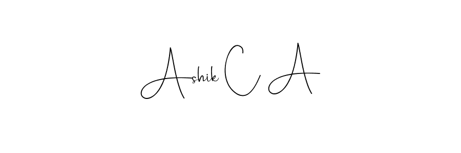 It looks lik you need a new signature style for name Ashik C A. Design unique handwritten (Andilay-7BmLP) signature with our free signature maker in just a few clicks. Ashik C A signature style 4 images and pictures png