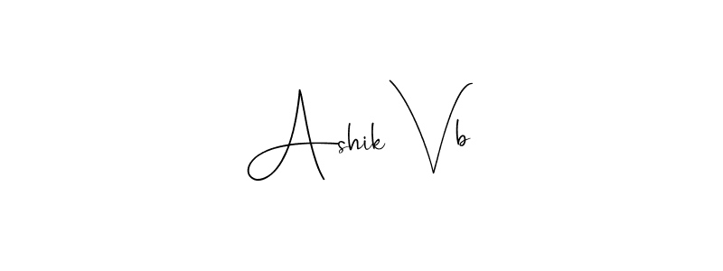 How to make Ashik Vb name signature. Use Andilay-7BmLP style for creating short signs online. This is the latest handwritten sign. Ashik Vb signature style 4 images and pictures png