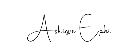 Create a personalized artistic stamp with Ashique Elahi in Andilay-7BmLP font. Perfect for visual artists, designers, and influencers. Ashique Elahi signature style 4 images and pictures png