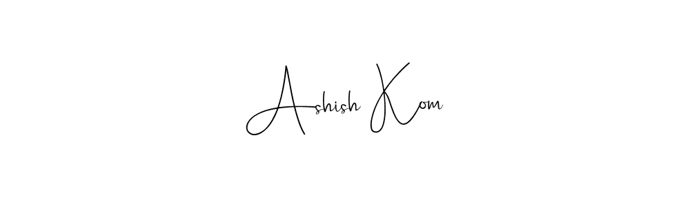 The best way (Andilay-7BmLP) to make a short signature is to pick only two or three words in your name. The name Ashish Kom include a total of six letters. For converting this name. Ashish Kom signature style 4 images and pictures png