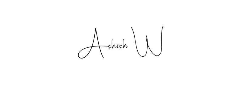 Ashish W stylish signature style. Best Handwritten Sign (Andilay-7BmLP) for my name. Handwritten Signature Collection Ideas for my name Ashish W. Ashish W signature style 4 images and pictures png