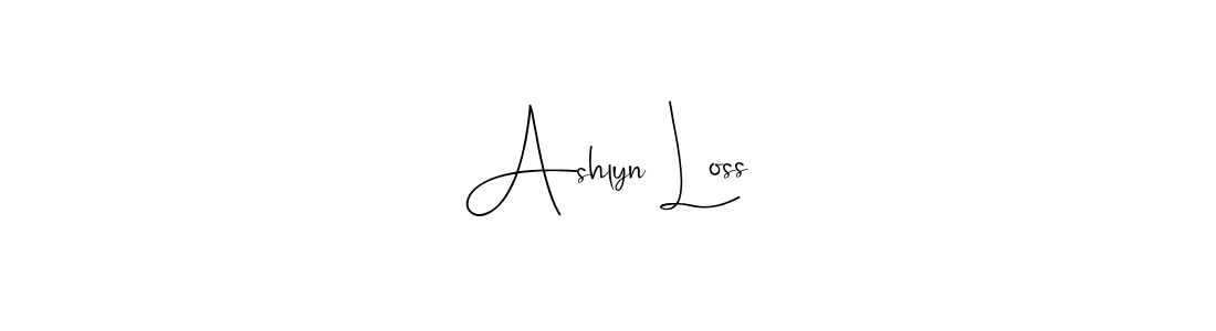 Create a beautiful signature design for name Ashlyn Loss. With this signature (Andilay-7BmLP) fonts, you can make a handwritten signature for free. Ashlyn Loss signature style 4 images and pictures png