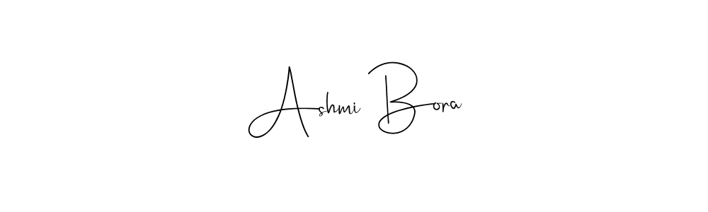Create a beautiful signature design for name Ashmi Bora. With this signature (Andilay-7BmLP) fonts, you can make a handwritten signature for free. Ashmi Bora signature style 4 images and pictures png