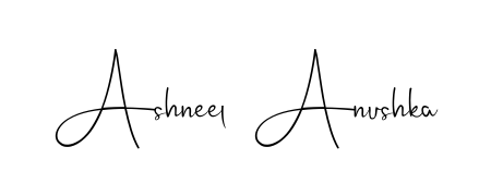 Discover how Ashneel  Anushka looks in an executive cursive font (Andilay-7BmLP). Perfect for legal documents, invoices, and certificates. Ashneel  Anushka signature style 4 images and pictures png