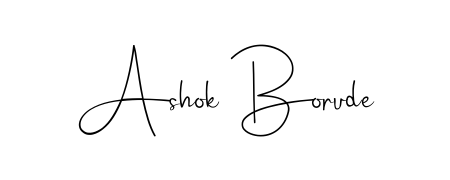 Designed for modern professionals: Ashok Borude name signature crafted with Andilay-7BmLP script. Ready for digital PDF workflows. Ashok Borude signature style 4 images and pictures png