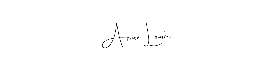 Make a beautiful signature design for name Ashok Lamba. With this signature (Andilay-7BmLP) style, you can create a handwritten signature for free. Ashok Lamba signature style 4 images and pictures png